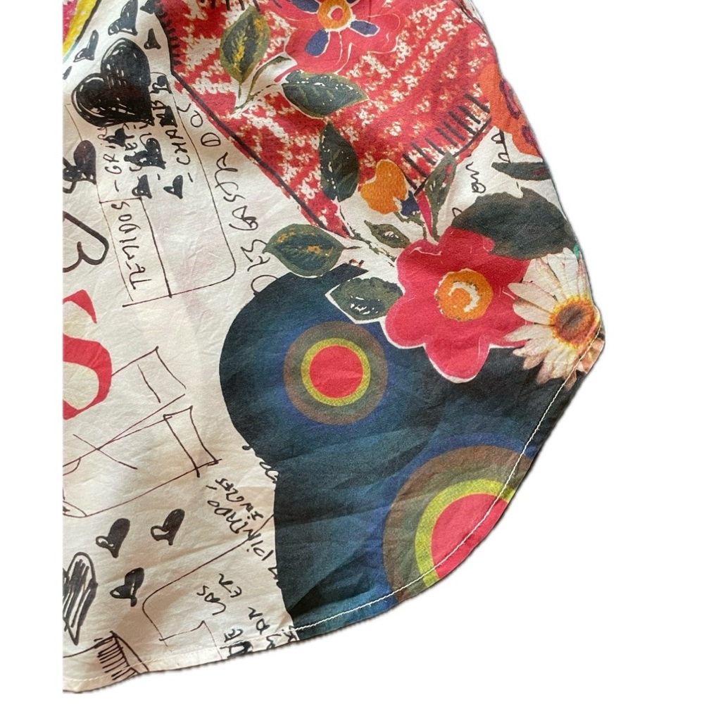 Desigual Women’s Artistic Multi -Colored Cotton Button Shirt M - Picture 13 of 13